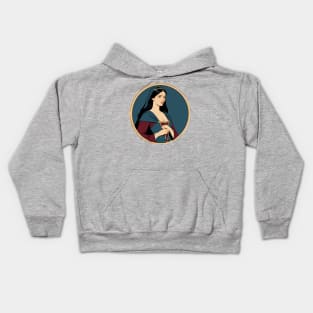 Noble Woman From The Renaissance Era Kids Hoodie